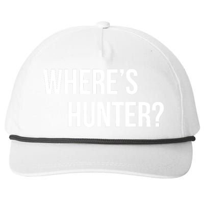 Where's Hunter President Trump Snapback Five-Panel Rope Hat