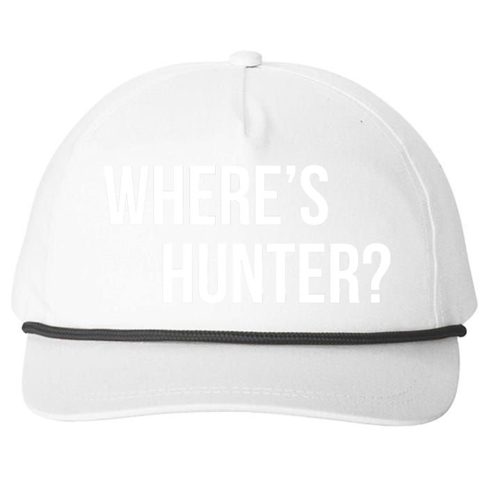 Where's Hunter President Trump Snapback Five-Panel Rope Hat