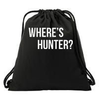 Where's Hunter President Trump Drawstring Bag