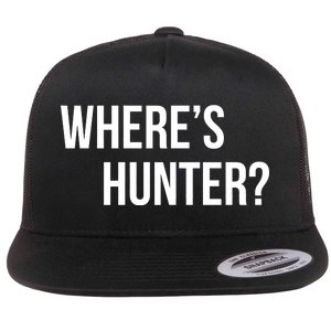 Where's Hunter President Trump Flat Bill Trucker Hat