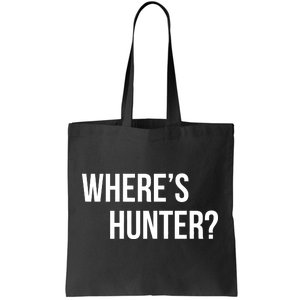 Where's Hunter President Trump Tote Bag