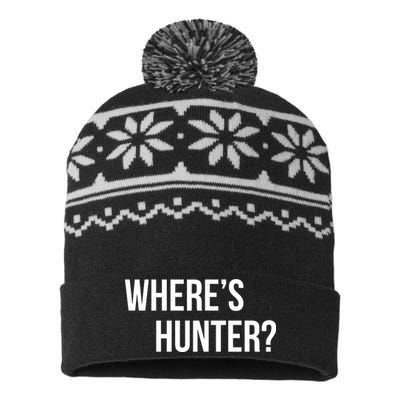 Where's Hunter President Trump USA-Made Snowflake Beanie