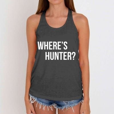 Where's Hunter President Trump Women's Knotted Racerback Tank