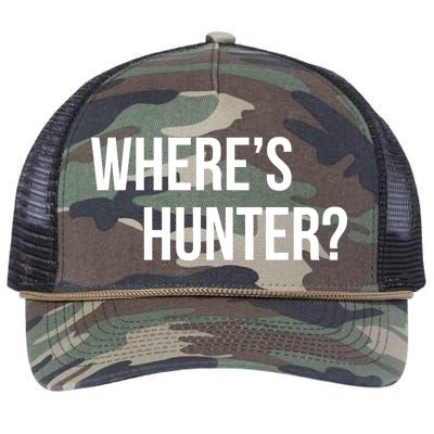 Where's Hunter President Trump Retro Rope Trucker Hat Cap