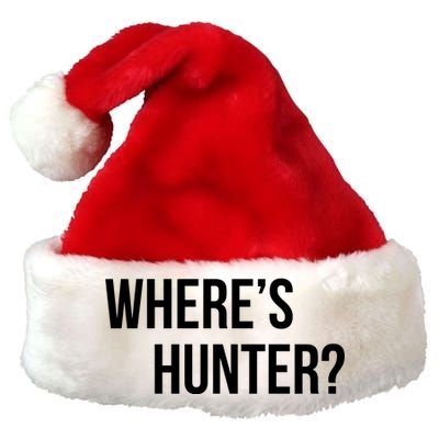 Where's Hunter President Trump Premium Christmas Santa Hat