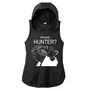 Where's Hunter Trump Rally Ladies PosiCharge Tri-Blend Wicking Draft Hoodie Tank