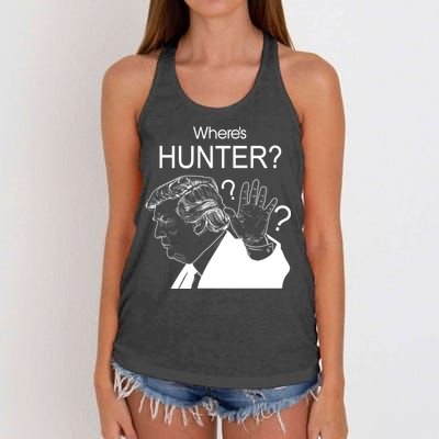 Where's Hunter Trump Rally Women's Knotted Racerback Tank