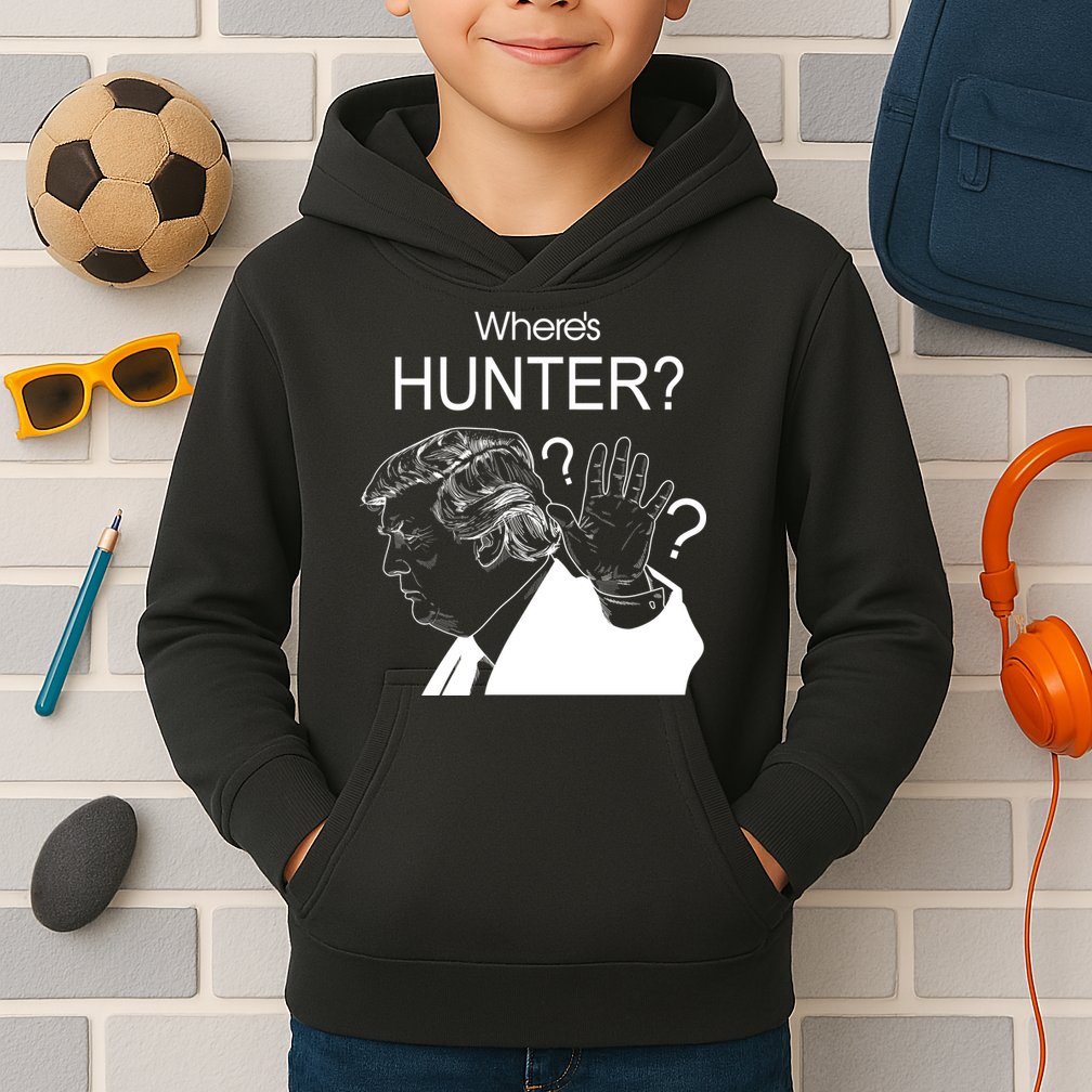 Where's Hunter Trump Rally Kids Hoodie