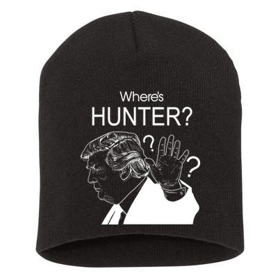Where's Hunter Trump Rally Short Acrylic Beanie