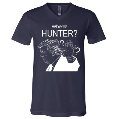 Where's Hunter Trump Rally V-Neck T-Shirt