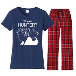 Where's Hunter Trump Rally Women's Flannel Pajama Set