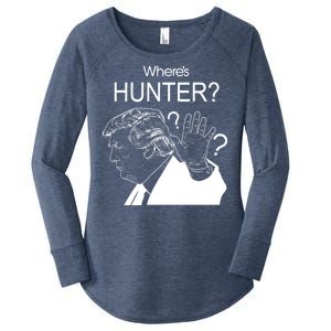 Where's Hunter Trump Rally Women's Perfect Tri Tunic Long Sleeve Shirt