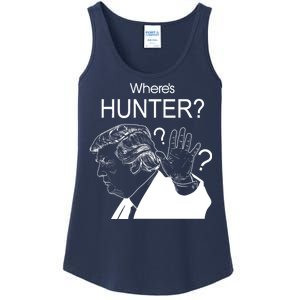 Where's Hunter Trump Rally Ladies Essential Tank