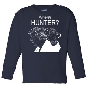 Where's Hunter Trump Rally Toddler Long Sleeve Shirt