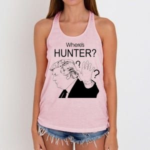 Where's Hunter Trump Rally Women's Knotted Racerback Tank