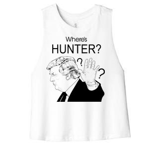 Where's Hunter Trump Rally Women's Racerback Cropped Tank