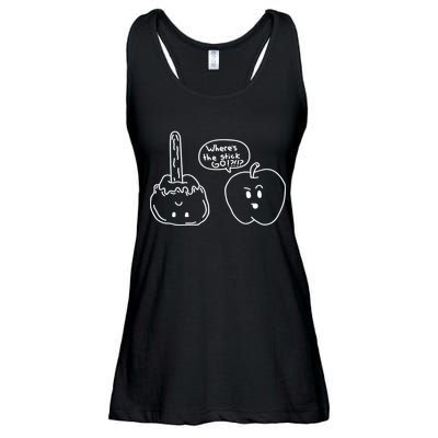 Wheres the Stick Go? Caramel Apple Ladies Essential Flowy Tank