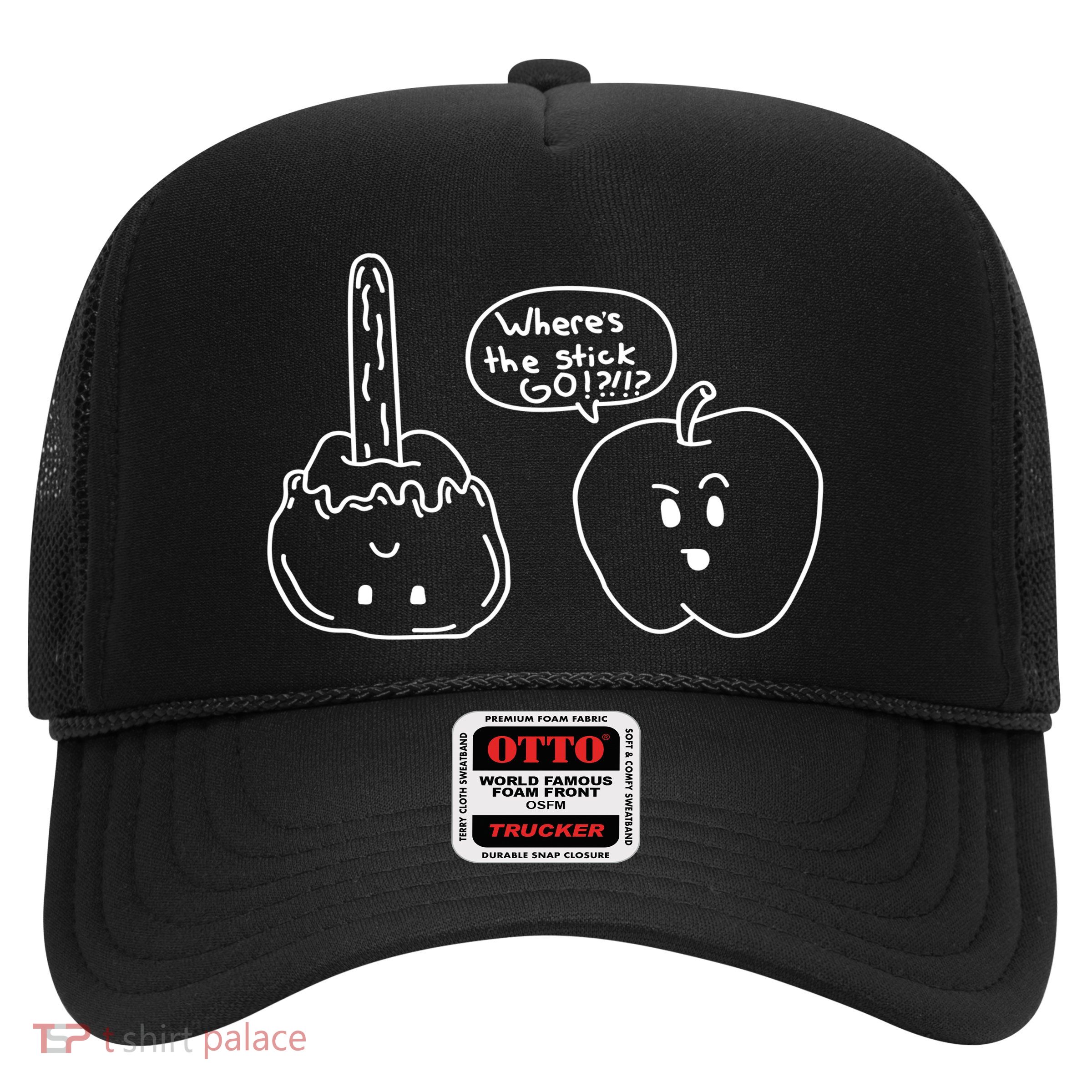 Wheres the Stick Go? Caramel Apple Trucker Hat