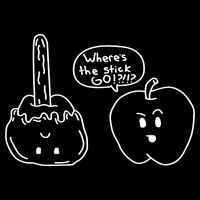 Wheres the Stick Go? Caramel Apple Crop Top