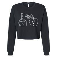 Wheres the Stick Go? Caramel Apple Cropped Pullover Crew