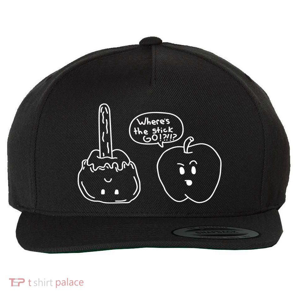 Wheres the Stick Go? Caramel Apple Wool Snapback Cap