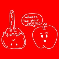 Wheres the Stick Go? Caramel Apple Button