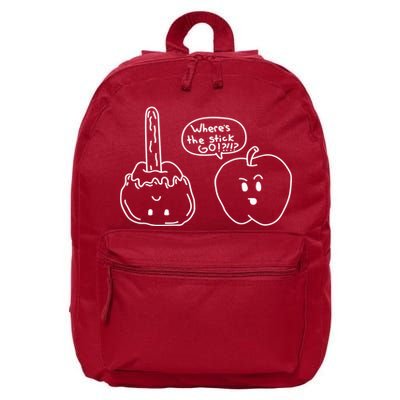 Wheres the Stick Go? Caramel Apple 16 in Basic Backpack