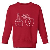 Wheres the Stick Go? Caramel Apple Toddler Sweatshirt