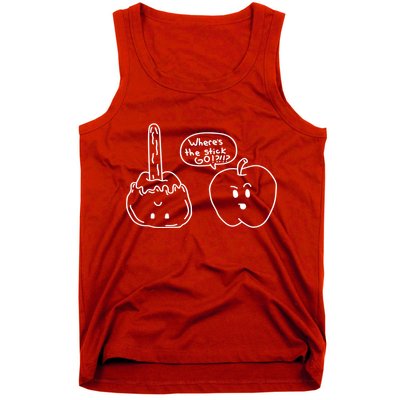 Wheres the Stick Go? Caramel Apple Tank Top