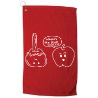 Wheres the Stick Go? Caramel Apple Golf Towel