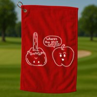 Wheres the Stick Go? Caramel Apple Golf Towel