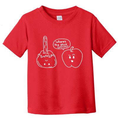 Wheres the Stick Go? Caramel Apple Toddler T-Shirt