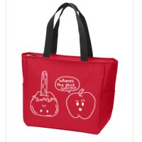 Wheres the Stick Go? Caramel Apple Zip Tote Bag