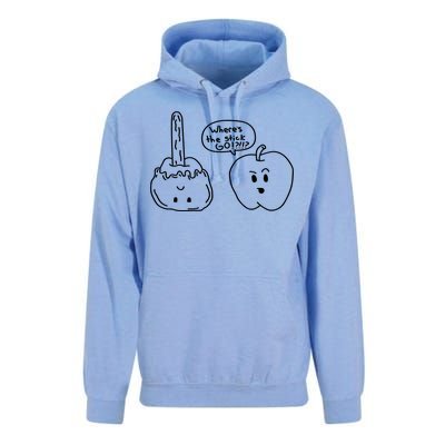 Wheres the Stick Go? Caramel Apple Unisex Surf Hoodie