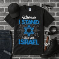 Wherever I Stand I Stand With Israel Tall T-Shirt