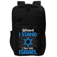 Wherever I Stand I Stand With Israel Impact Tech Backpack