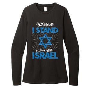 Wherever I Stand I Stand With Israel Womens CVC Long Sleeve Shirt