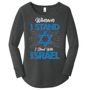 Wherever I Stand I Stand With Israel Women's Perfect Tri Tunic Long Sleeve Shirt