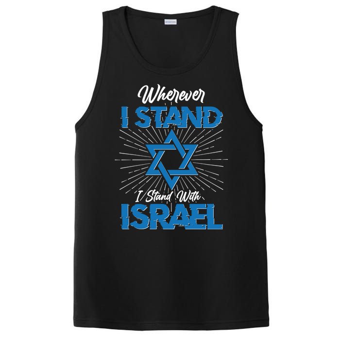 Wherever I Stand I Stand With Israel PosiCharge Competitor Tank