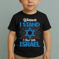 Wherever I Stand I Stand With Israel Toddler T-Shirt