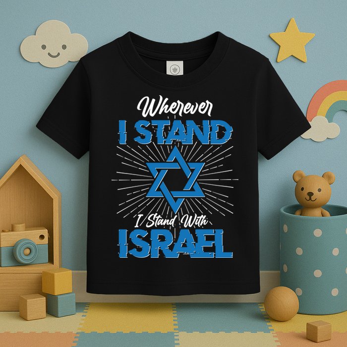 Wherever I Stand I Stand With Israel Toddler T-Shirt