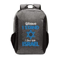 Wherever I Stand I Stand With Israel Vector Backpack