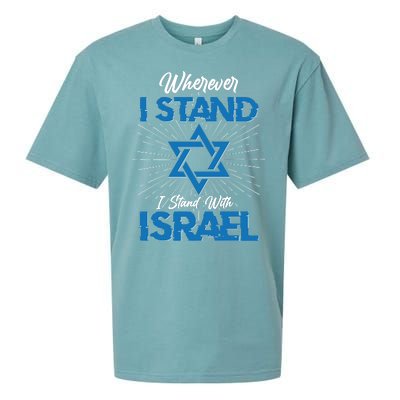 Wherever I Stand I Stand With Israel Sueded Cloud Jersey T-Shirt