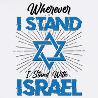 Wherever I Stand I Stand With Israel Garment-Dyed Sweatshirt