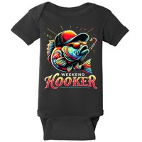 Weekend Hooker Funny Bass Fishing Baby Bodysuit