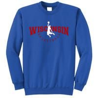 Wi Hoops Fan The Badger State Souvenir Wisconsin Basketball Gift Sweatshirt