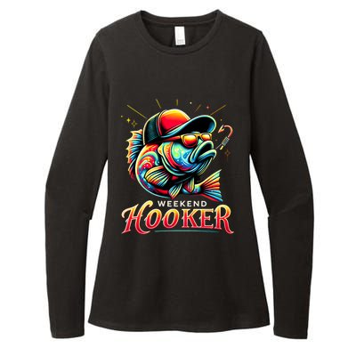 Weekend Hooker Funny Bass Fishing Womens CVC Long Sleeve Shirt