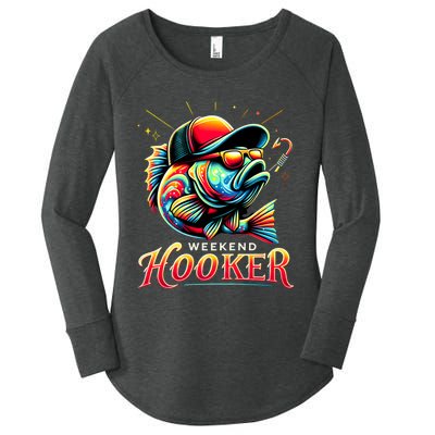 Weekend Hooker Funny Bass Fishing Women's Perfect Tri Tunic Long Sleeve Shirt