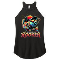 Weekend Hooker Funny Bass Fishing Women's Perfect Tri Rocker Tank