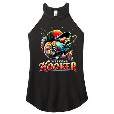 Weekend Hooker Funny Bass Fishing Women's Perfect Tri Rocker Tank